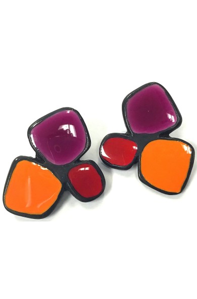 TJ-e96B1 clip red/orange/fuchsia