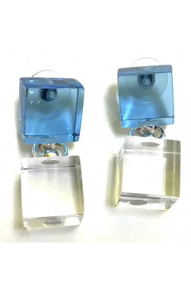 LG - 2 cubes earrings - Dior blue