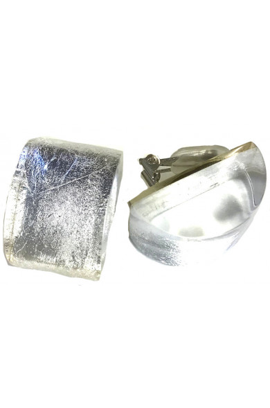 LG - Feuille Square earrings - silver