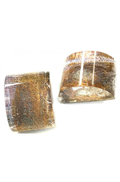 LG - Feuille Square earrings - copper
