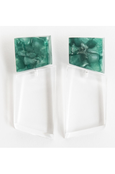 LG - Piano earrings - emerald