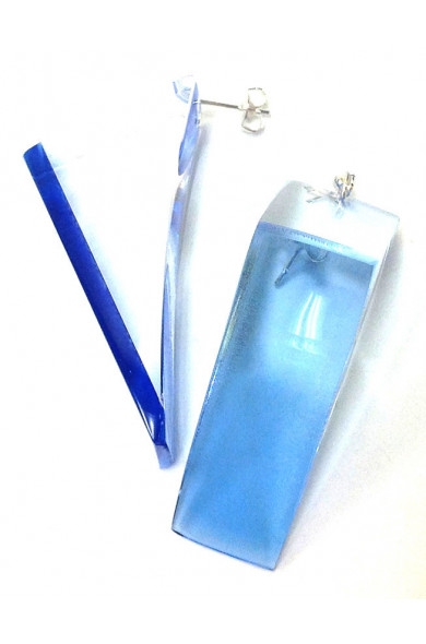 LG - Triangle Acidules Earrings - Dior blue