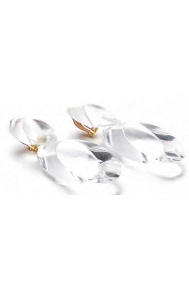 LG - Oval earrings - clear