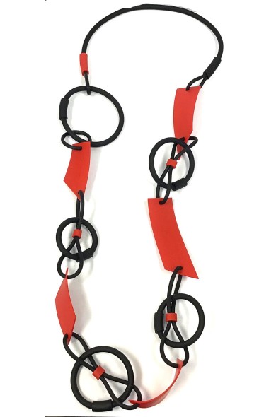 SC FIB red/black - necklace long