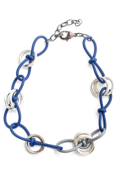 SC METAL RINGS blue - necklace
