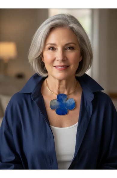 DORA BLUME - pendant XL BLUE