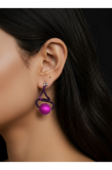 SGP Sat earring lg - purple