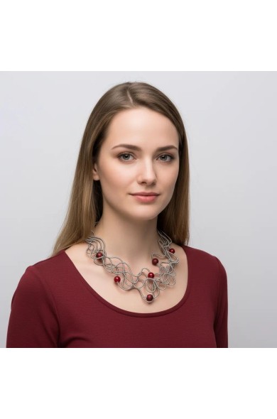 SGP Liane Pearls silver/red