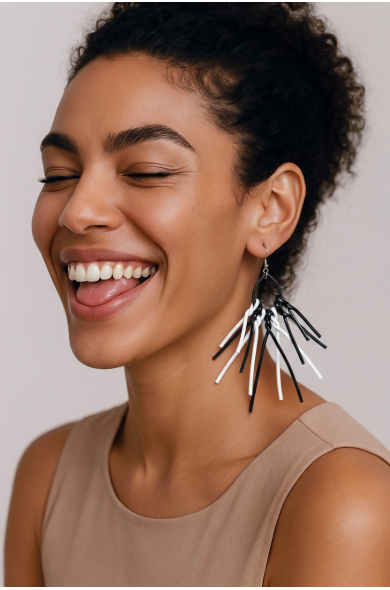 SC Boop earrings - BW