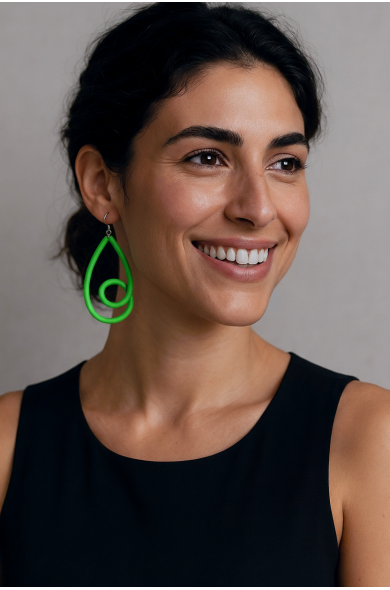 SC Loop earrings - green