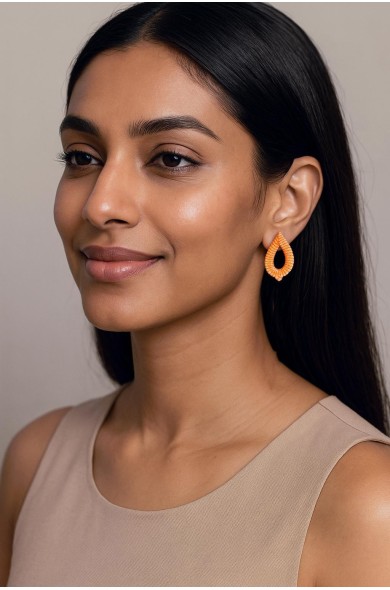 TZU earrings loop orange