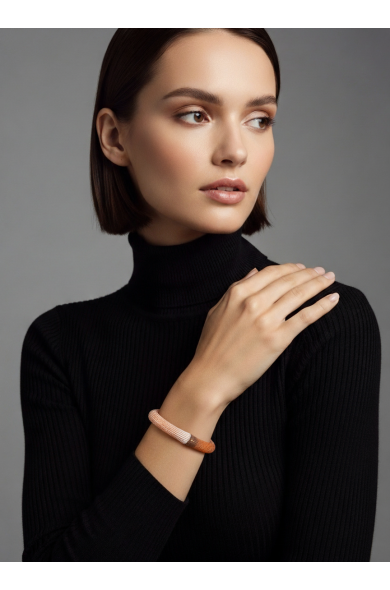 TZU KNOT bracelet salmon