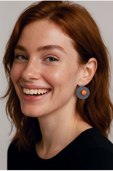 KLAMIR earrings 10E sm grey