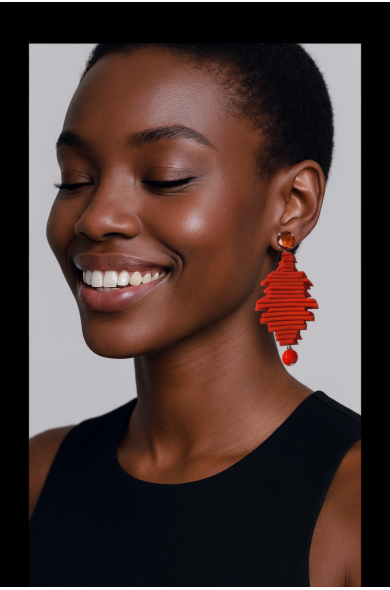 KLAMIR Earrings DN01 red