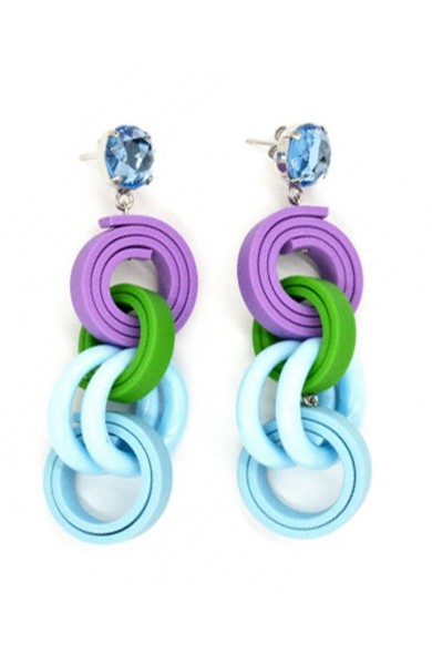 KLAMIR earrings 02E periwinkle/mauve