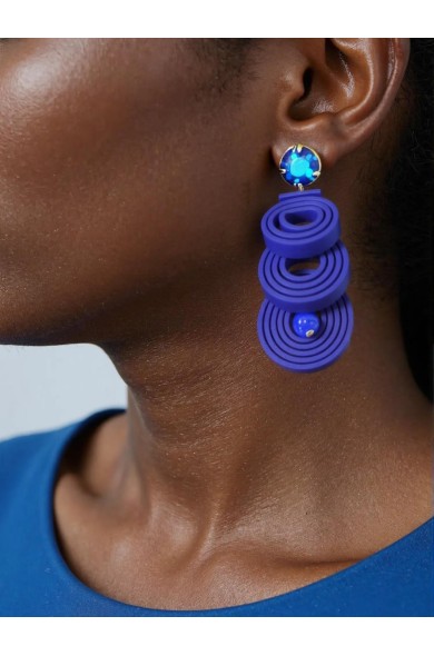 KLAMIR earrings 03E navy