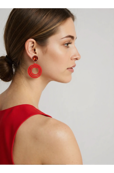 KLAMIR Earrings CN03 red