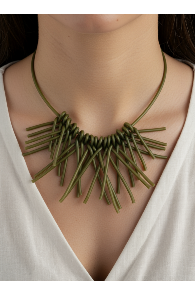 SC BOOP olive green - necklace