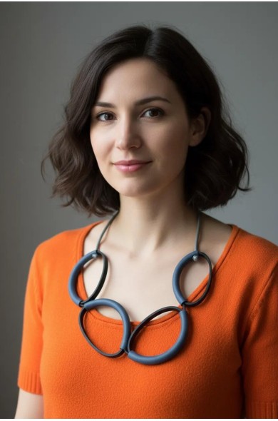 SC DIP grey black - necklace