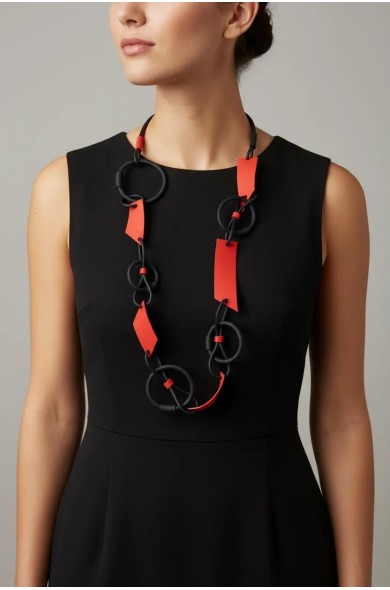 SC FIB red/black - necklace...