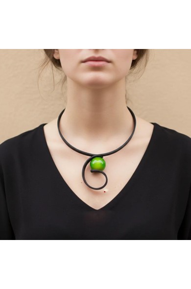 SC VIRGULE green - necklace