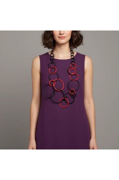 SC OOO red/black - necklace