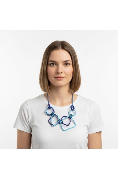 SC SQUARE blue - necklace