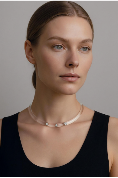 PN - clear Star necklace