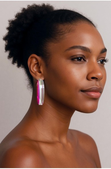 LAURENT GUILLOT ELEGANCE fuchsia earrings