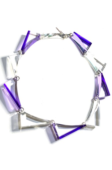 LAURENT GUILLOT TRIANGLE purple necklace