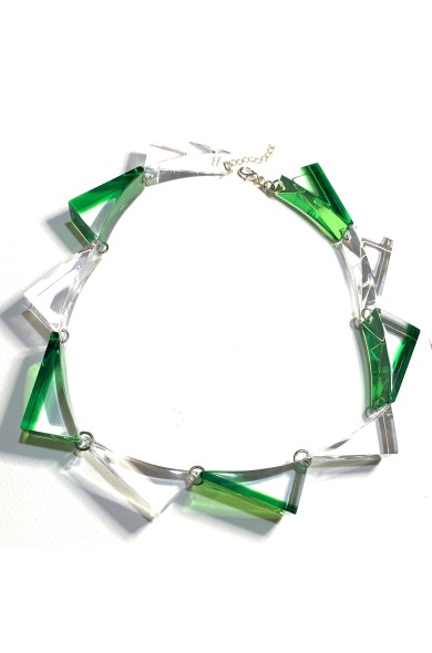LAURENT GUILLOT TRIANGLE green necklace