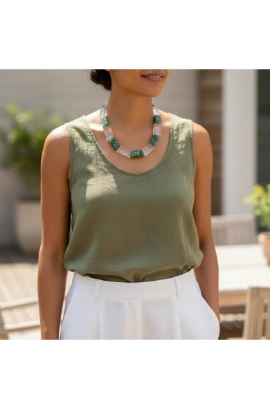 LG - PIANO emerald - necklace