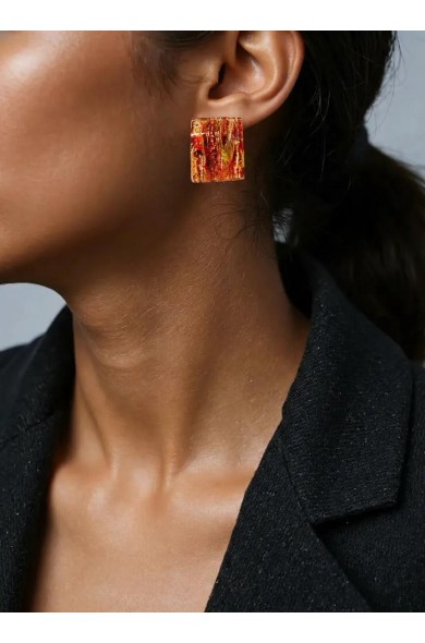 LG - VINCI red post - earrings