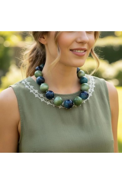 FB-ROXANNE blue/green necklace