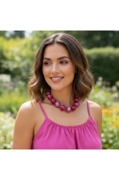 FB-ROXANNE fuchsia necklace