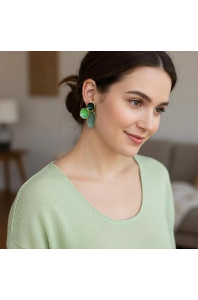 DORA EODE2 green 2 - earrings
