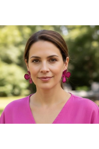 DORA BLUME - earrings LG fuchsia