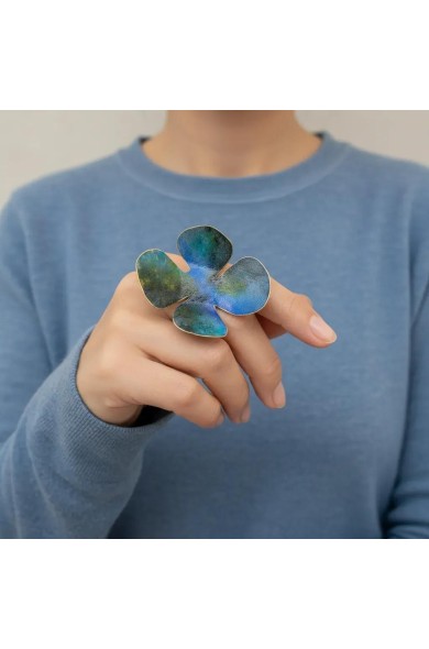 DORA BLUME - ring BLUE/green