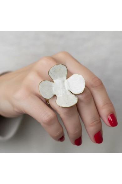 DORA BLUME - ring sm white