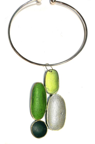 Dora P4T11 - pendant green/silver