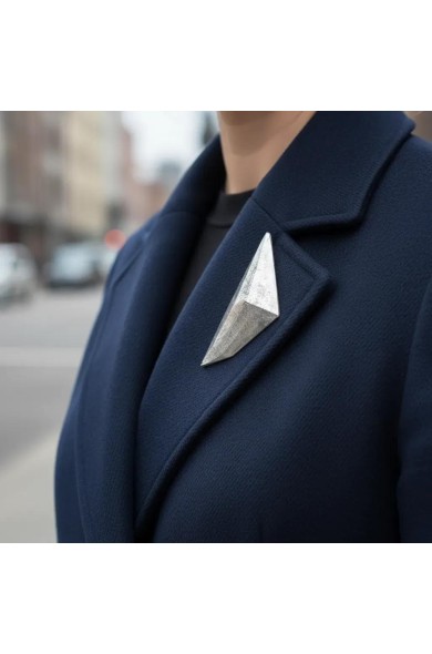 LG - MINERAL silver brooch