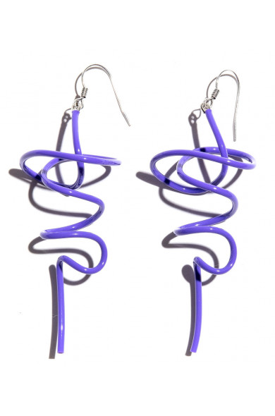 SC Curl earrings - purple