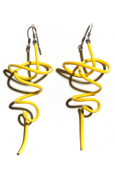 SC Curl earrings - yellow