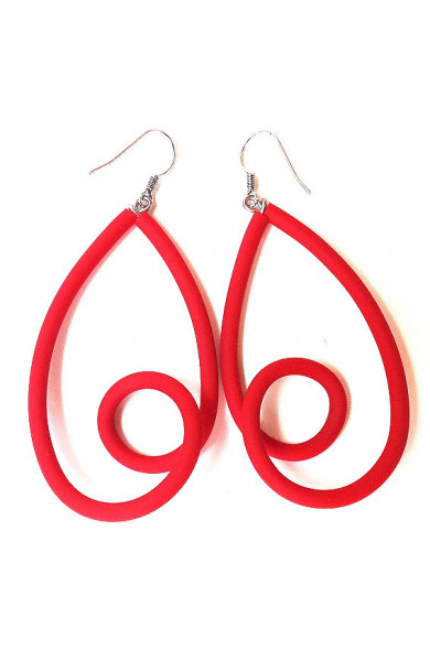 SC Loop earrings - red