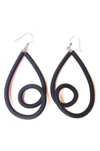 SC Loop earrings - black