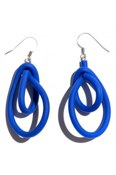 SC NY earrings - cobalt