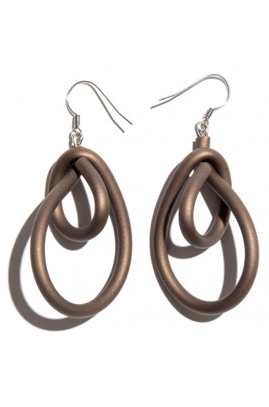 SC NY earrings - bronze
