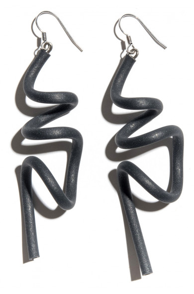 SC Wave earrings - black sparkle