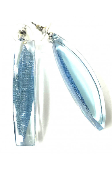 LG - Inclusion blue earrings post