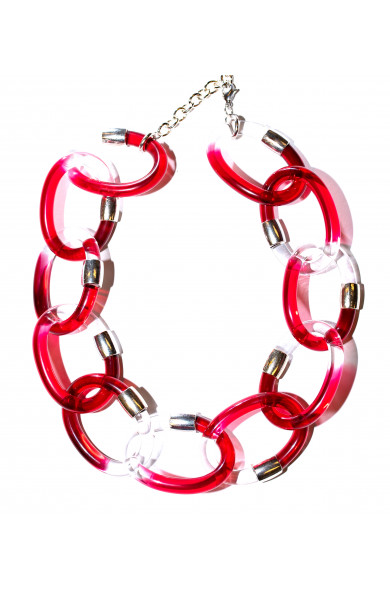 LG - Coco chain necklace - red